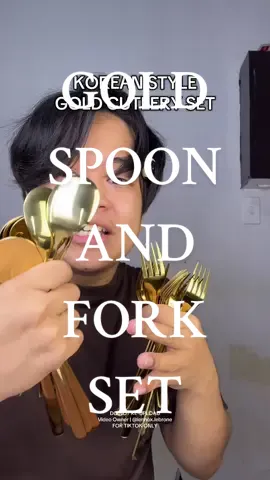 gift ideas for christmas  gift set for christmas  gold spoon and fork set gold cutlery set stainless spoon and fork spoon and fork set spoon makapal stainless #christmasgift #goldspoon #spoonandfork #giftidea 