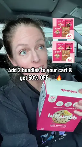 These donuts are unreal 🍩 no artificial colors, flavors, or preservatives ✨ 25% less sugar and still taste amazing 😭 add 2 bundles to your cart and get 50% off! Check your coupons! . . #tiktokshopcreatorpicks #fallfestival #creatoricons #CreatorPicksAmbassador #donuts