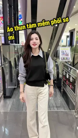 Áo thun tăm phối sơ mi kẻ #xuhuong #nhungnhonhan #somi #thoitrang #thoitrangnu 