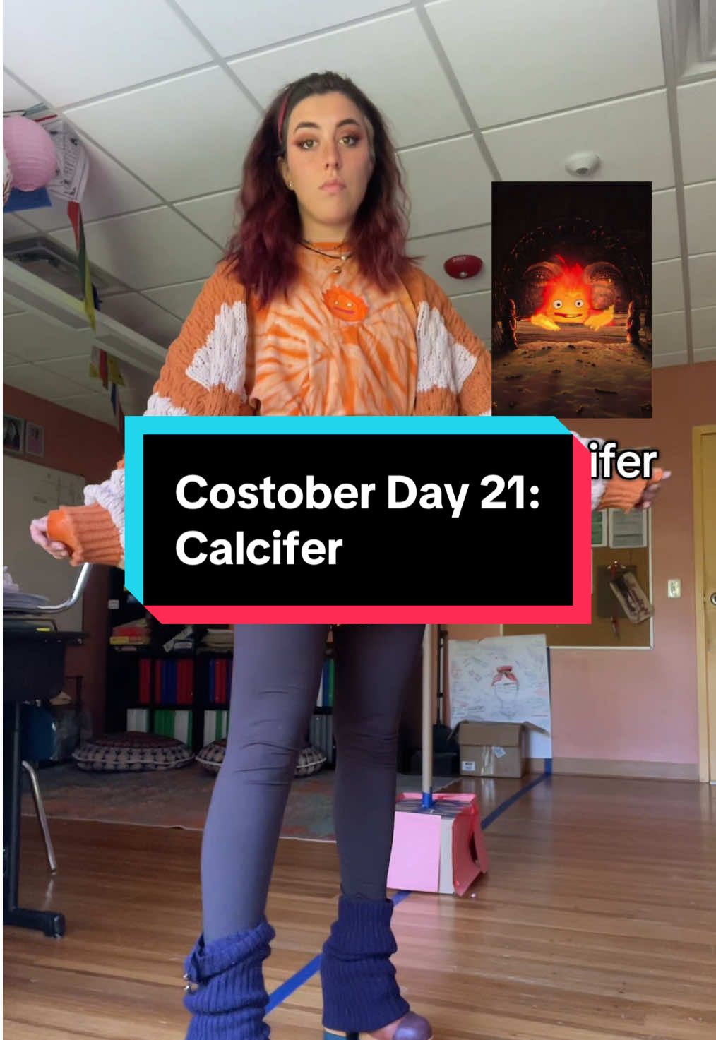 The best fire demon ever! #costober #howlsmovingcastle #calcifer #studioghibli #closetcosplay 