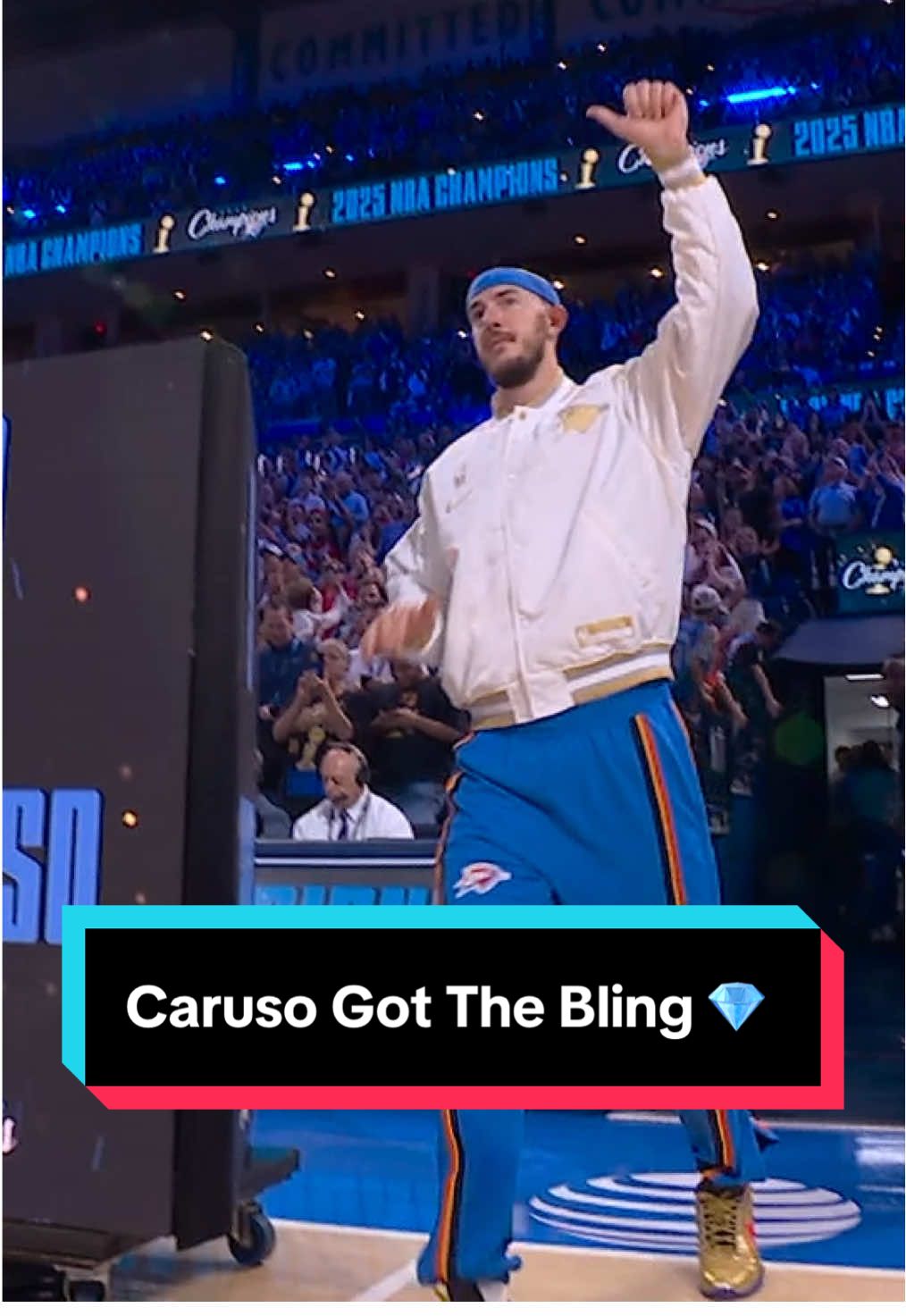 Ring night for @OKC Thunder 💍 #NBA #basketball #Thunder #okcthunder #alexcaruso 
