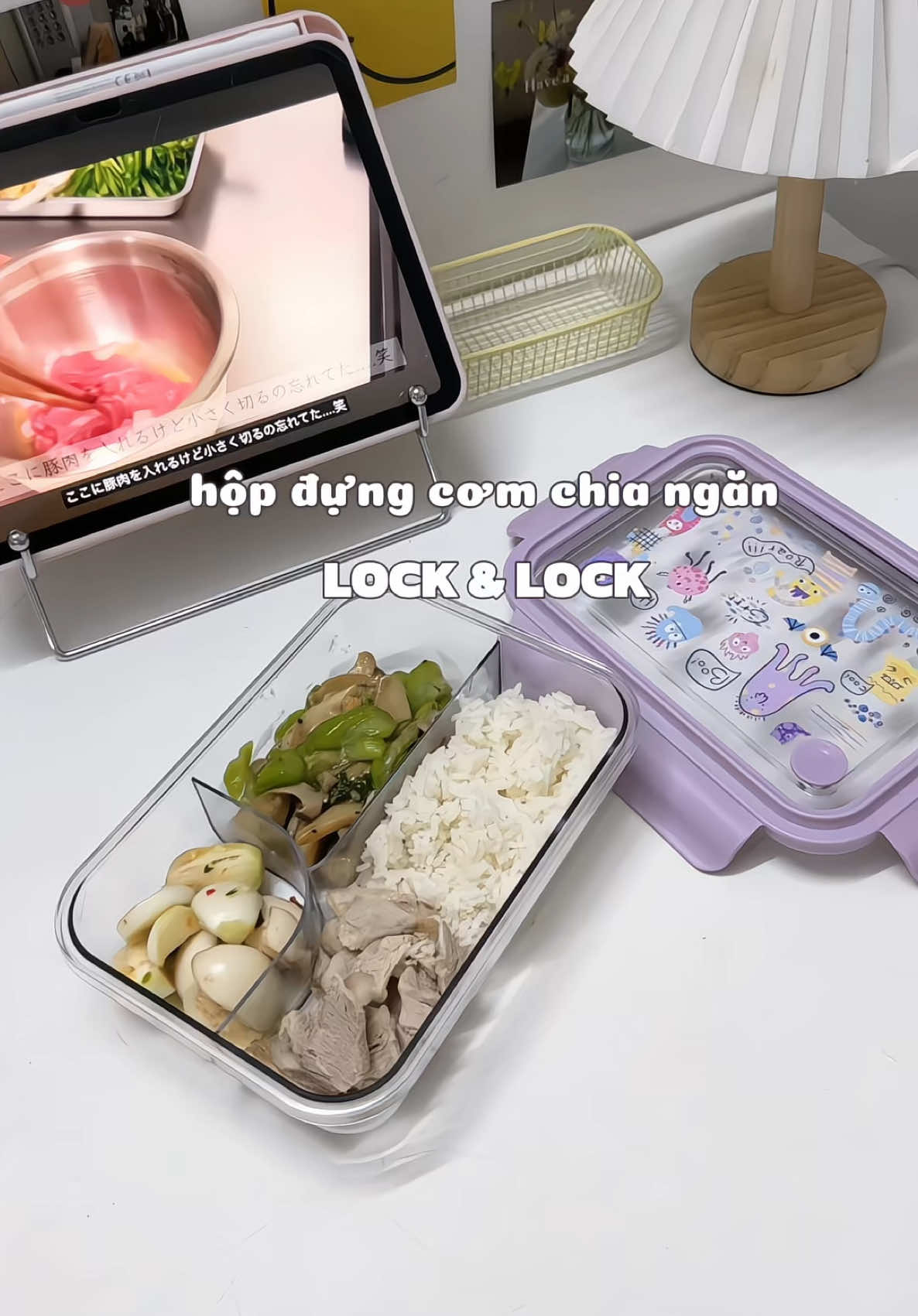 hộp đựng cơm 3 ngăn bền- tiện - nhẹ là Lock & lock #hopcomvanphong #hopcomlocknlock #locknlock 