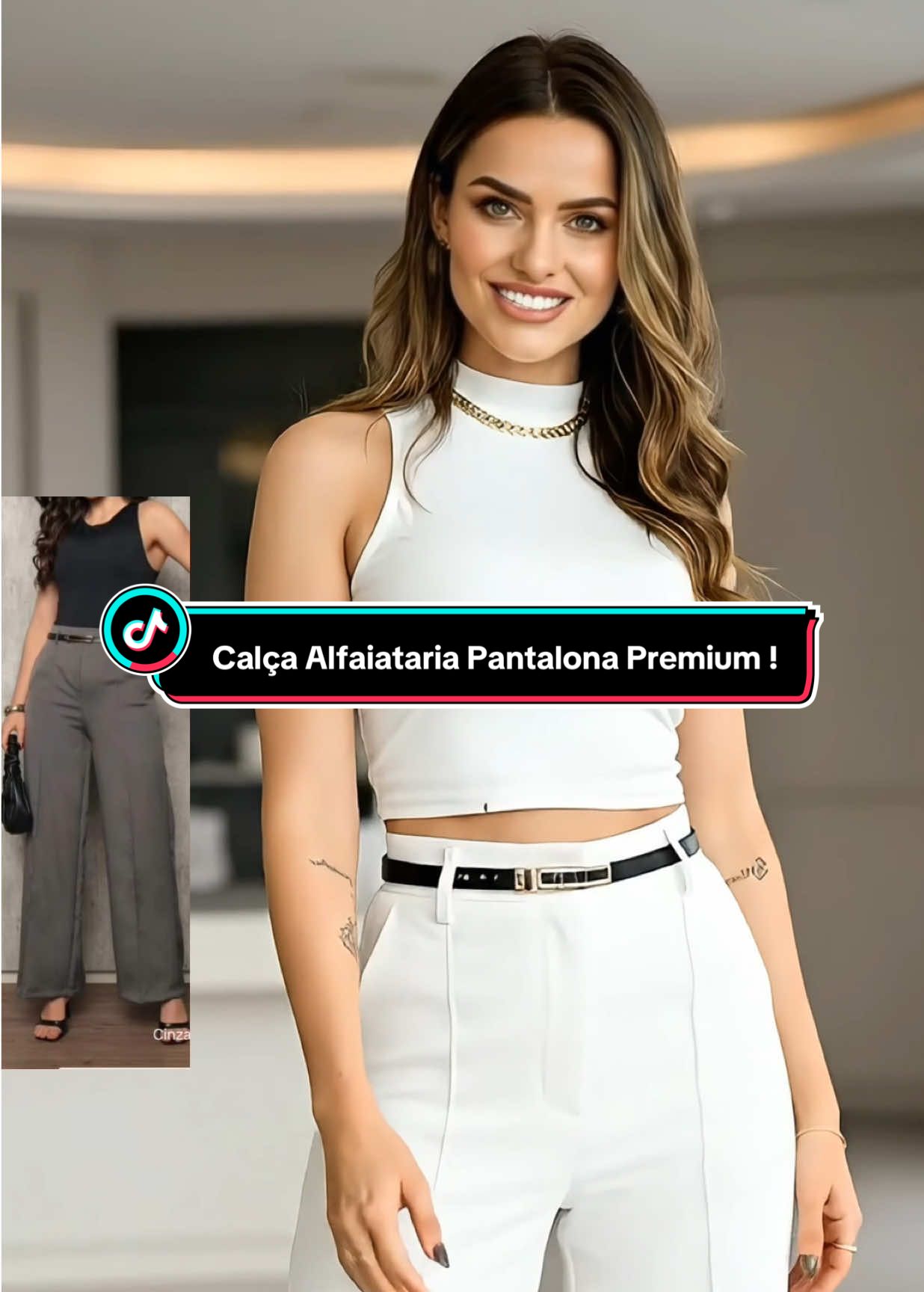 PROMOÇÃO ESPECIAL! Calça Pantalona Alfaiataria Premium! 🔥 #modafeminina #moda #tiktokshop 