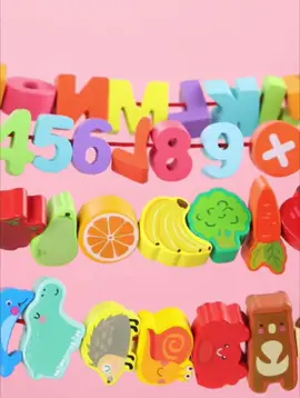 A string, some beads, and endless imagination 🧵💫 #MontessoriPlay #EducationalToy #CreativeKids #CreativeLearning #SensoryPlay 