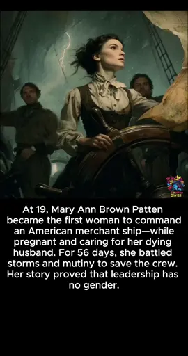 Imagine being 19, pregnant, and stranded at sea—your husband, the ship’s captain, too sick to stand.
 What would you do?
 
 In 1856, Mary Ann Brown Patten didn’t ask that question—she answered it.
 
 Married at 16 to Captain Joshua Patten, Mary Ann had already done the unthinkable for a 19th-century woman: she learned how to read charts, navigate by stars, and manage a ship. Skills that would soon save lives.
 
 Midway through a 123-day voyage from New York to San Francisco aboard the Neptune’s Car, her husband collapsed from tuberculosis. The first mate was dismissed for disobedience. The second mate was inexperienced.
 
 So Mary Ann took command.
 
 For 56 days, she sailed through violent storms, kept the crew in line, and navigated thousands of miles—all while caring for her dying husband and carrying their child.
 
 She brought the ship safely into San Francisco.
 No ceremony. No medals.
 Just grit, brilliance, and quiet defiance of every expectation.
 
 Mary Ann died young, just 25. But she left behind a legacy that still echoes across the waves.
 
 #SeaLegend #MaryAnnPatten
 ~Forgotten Stories
 
 #History 