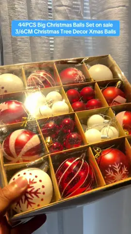 44PCS Big Christmas Balls Set on sale 3/6CM Christmas Tree Decor Xmas Balls #decoration #christmasballs #affordablechristmasballs 