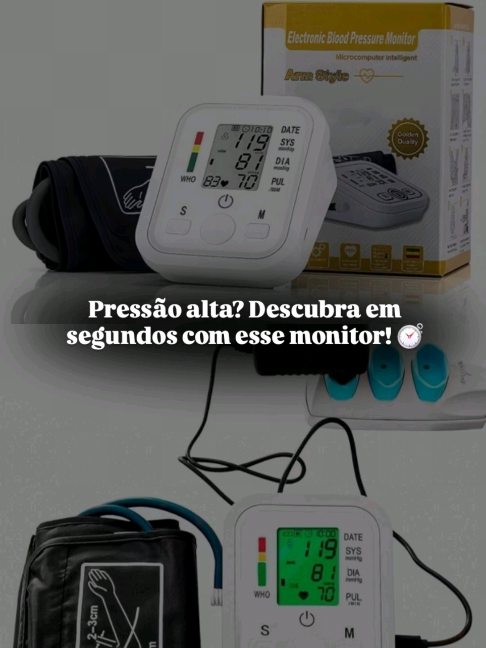 🩺 Monitor Digital MILLION — medições precisas, automáticas e sem complicação! #pressao #saude #achadinhosshopee #viral #foryou 
