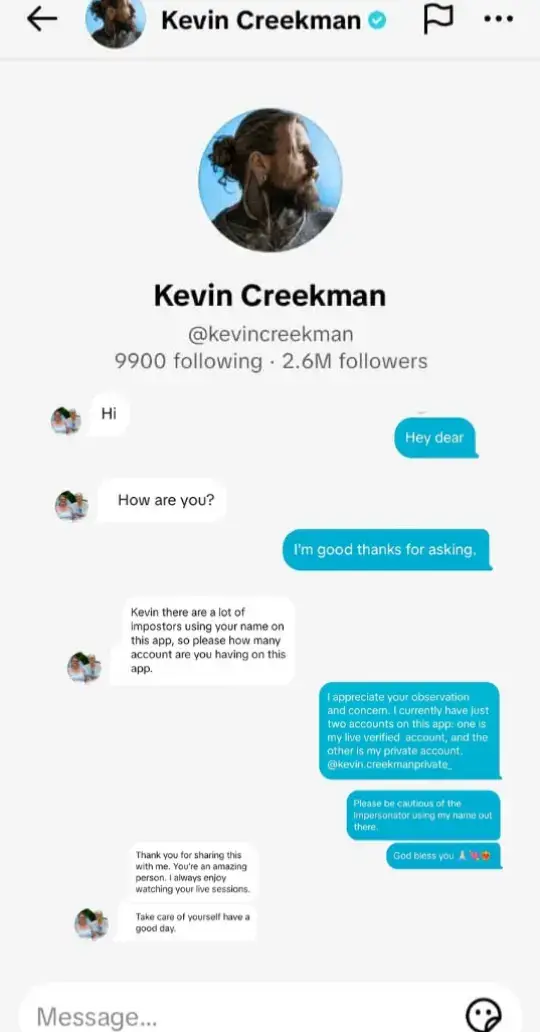 Hey ladies, please be cautious out there... These imposters are becoming a real problem. I only have two accounts on this app: my verified live account and this private one. #celebrity #usa🇺🇸 #tattoo 