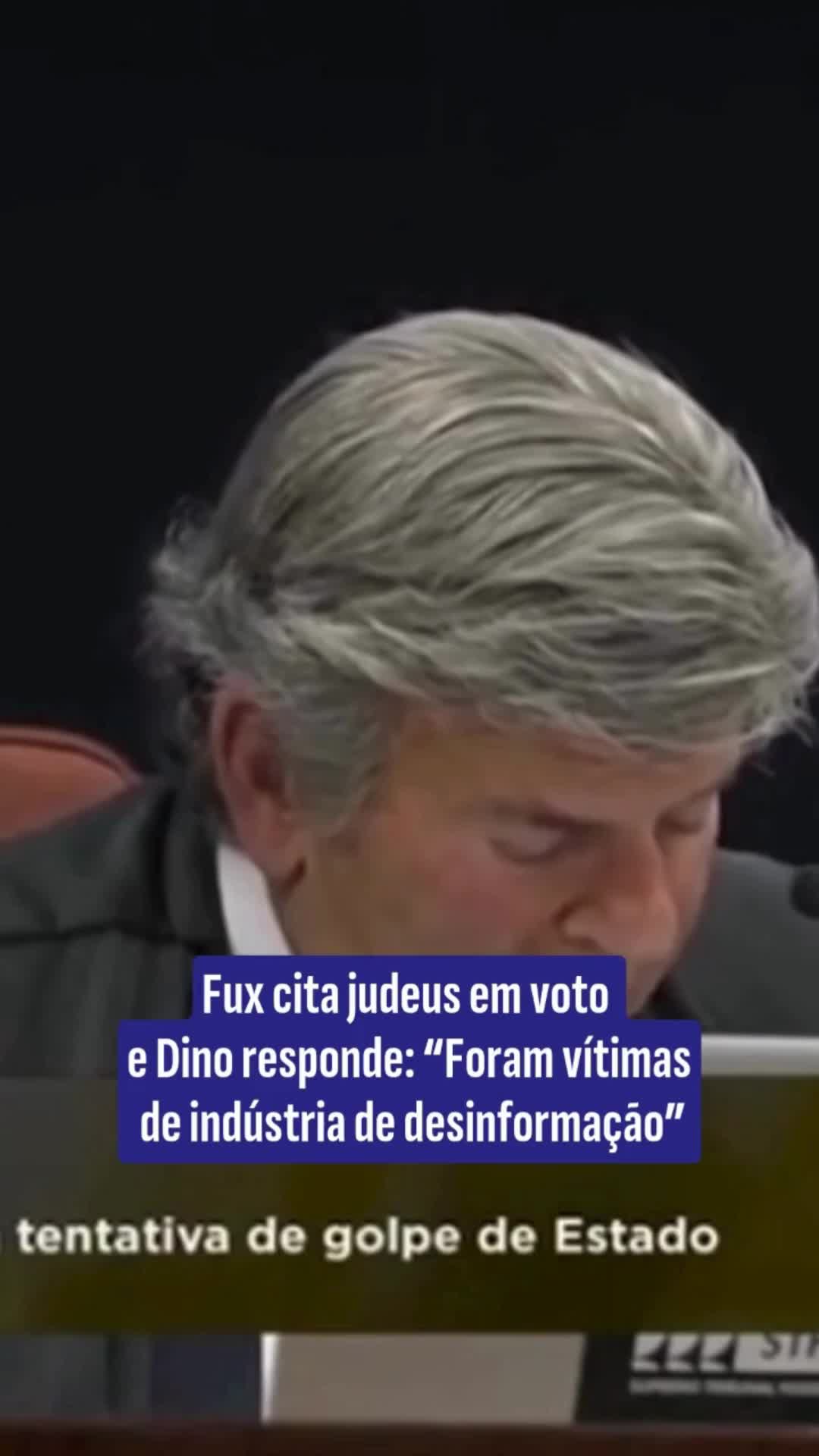 Durante voto para absolver réus do núcleo das fake news da trama golpista, o ministro do STF Luiz Fux fez uma ressalva para dizer que não apoiava atentados à democracia, e justificou citando a origem judaica da sua 
