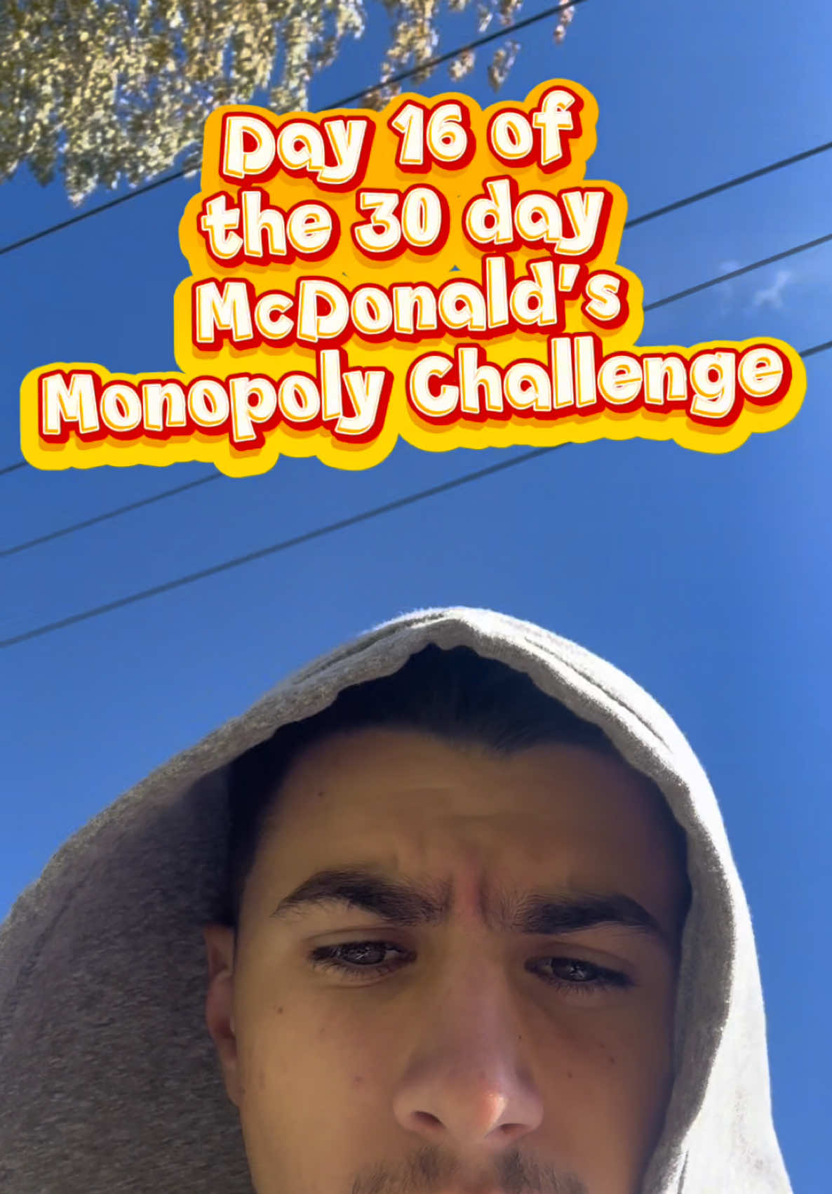 Day 16 of the 30 day McDonald’s Monopoly  challenge @mcdonalds  #McDonaldsMonopolyChallenge#MonopolyFoodChallenge#30DayMonopolyChallenge#McMonopolyMission#WinTheWinnebago