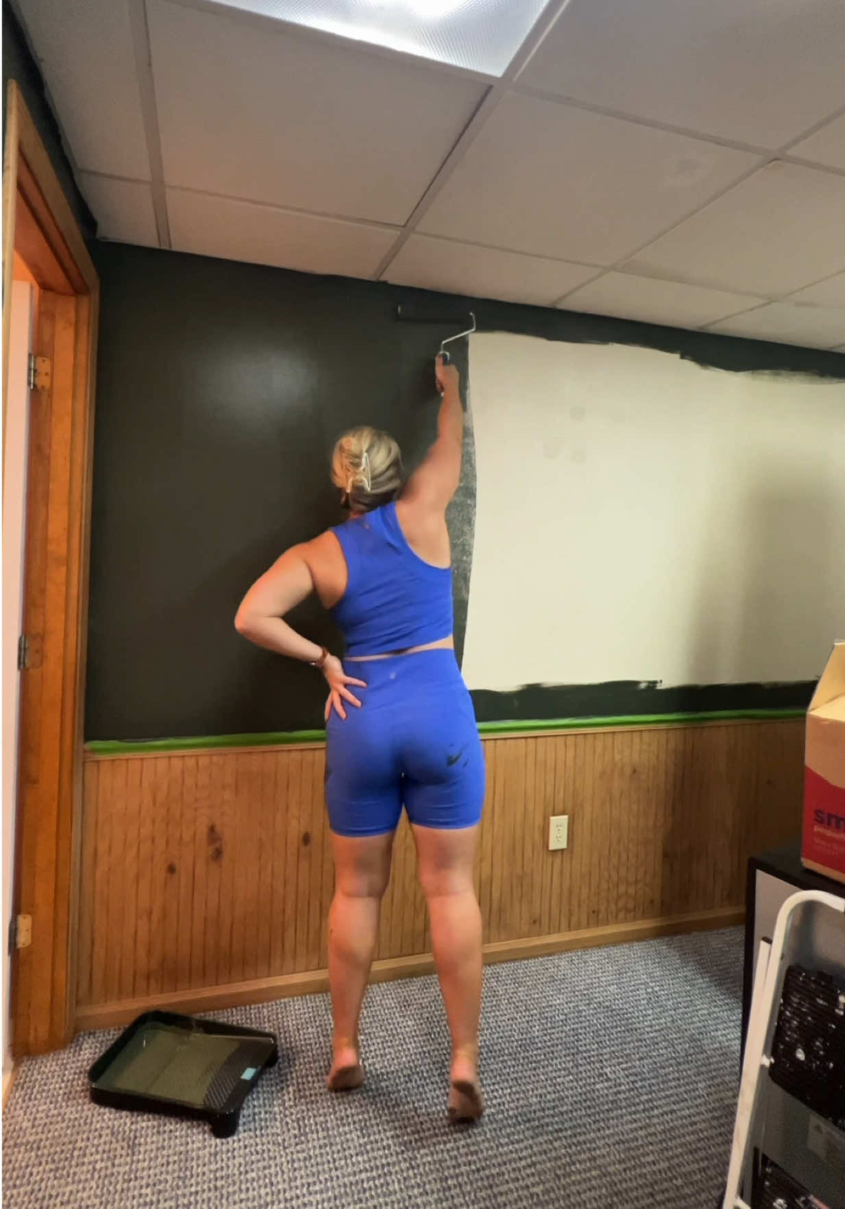 Welcome back to Turning Our House into a Home ✨ 🏡 Episode 11: Speakeasy Basement (and Bathroom!) Progress! We’re keeping things rolling — the speakeasy basement is really coming to life 🍸 All of the walls are officially painted since we’re color drenching the space, and now we just have to finish painting the ceiling before installing our antique copper drop ceiling 😍 It’s going to add the perfect vintage touch. But that’s not all — we’re also tackling the basement bathroom! We’re keeping the same moody, cozy vibe to tie it all together, so the space flows seamlessly. Think dark tones, warm metallics, and a touch of old-school charm. Everything is finally starting to feel like the vision we’ve had from the start, and I can’t wait to share the full reveal 🙌🏼 Next up: finishing the ceiling, adding lighting, and completing the bathroom makeover! Like + follow for more home projects, DIYs, and design inspo 🛠️ Links in bio! #newhomejourney #homemakeover #basementrenovation #speakeasyvibes #bathroommakeover       