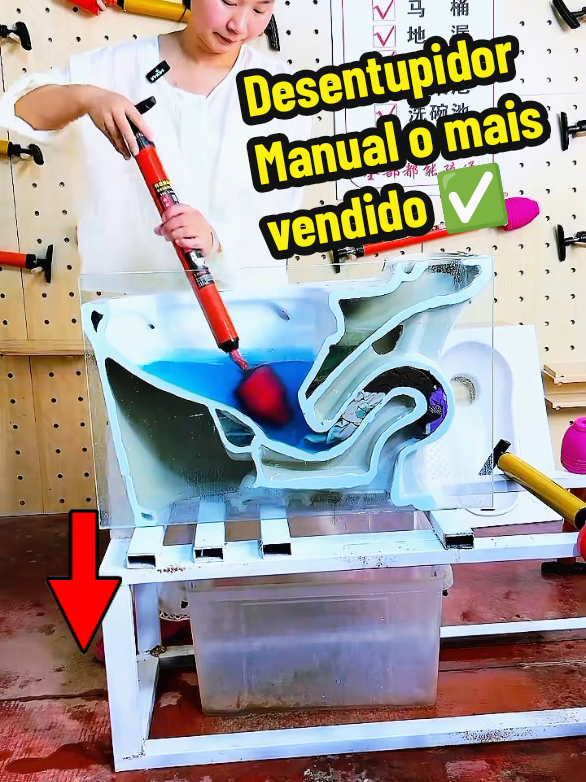 Desentupidor Manual mais vendido no tik Tok shop ✅#vasosanitario #desintupidor #banheiro #toalete #privada 