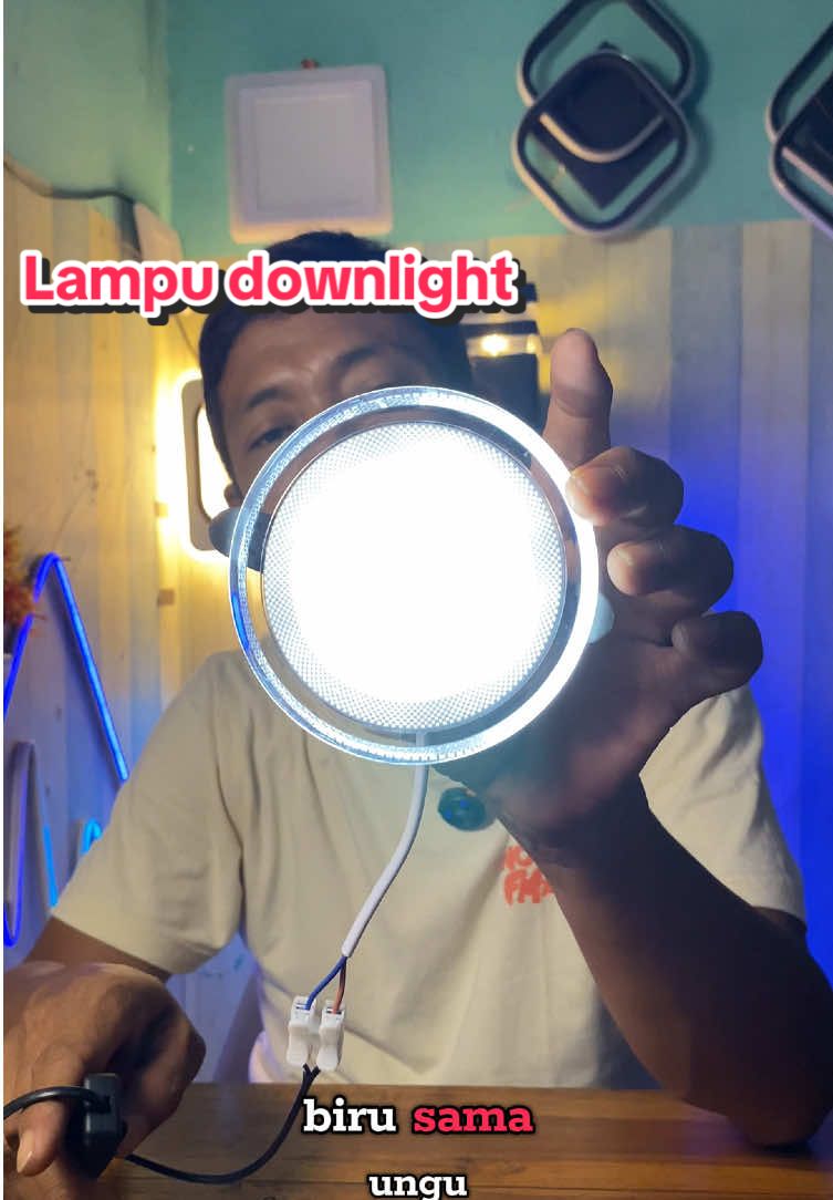 Lampu downlight 3 warna lebih hemat listrik #lampu #lampudownlight #lampudownlightmurah #gajiansale 