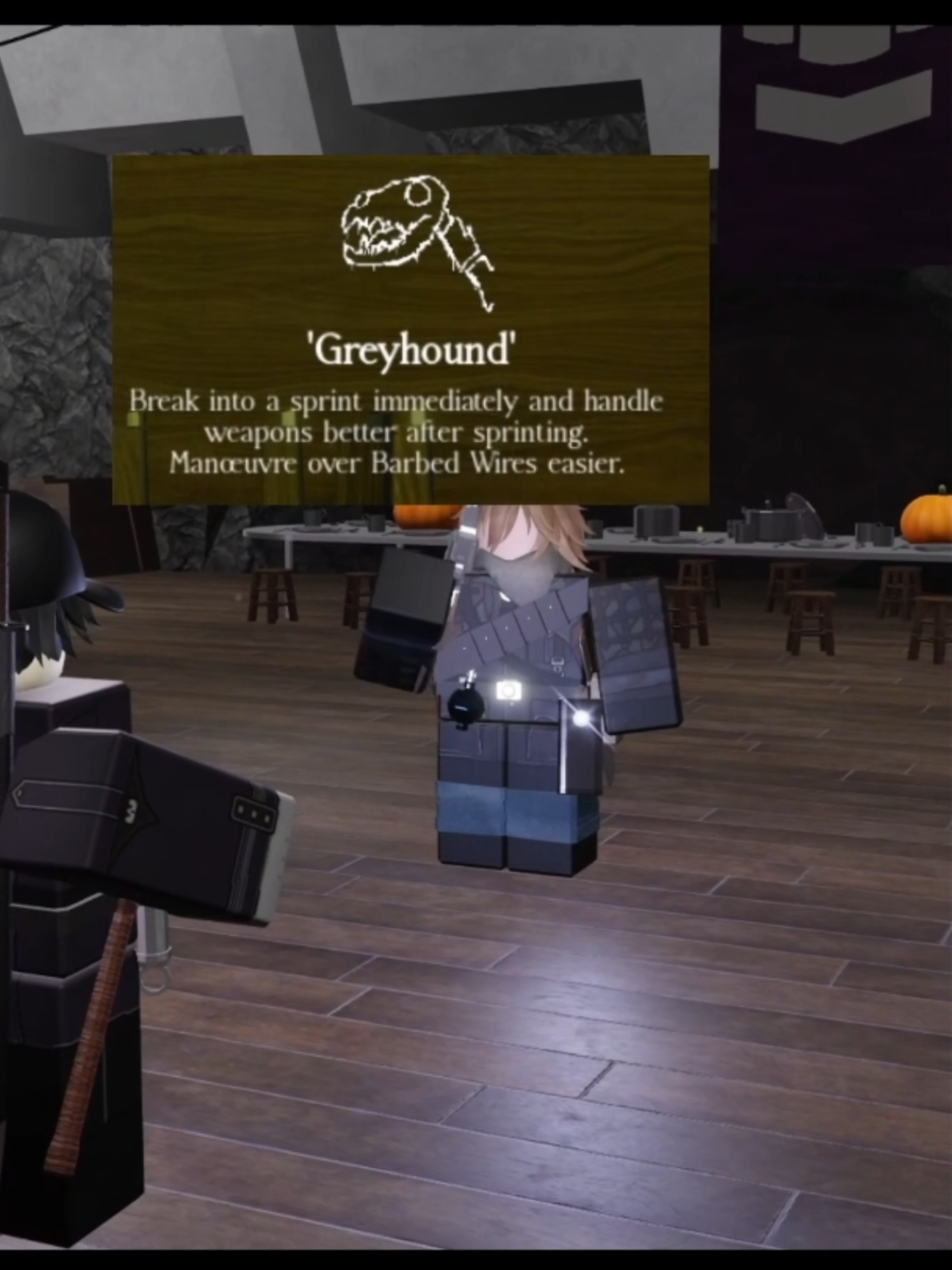 Explicando perks, Greyhound con ayuda de mi hija @dilophosaurussj #gravediggerroblox #gravedigger #royalnation