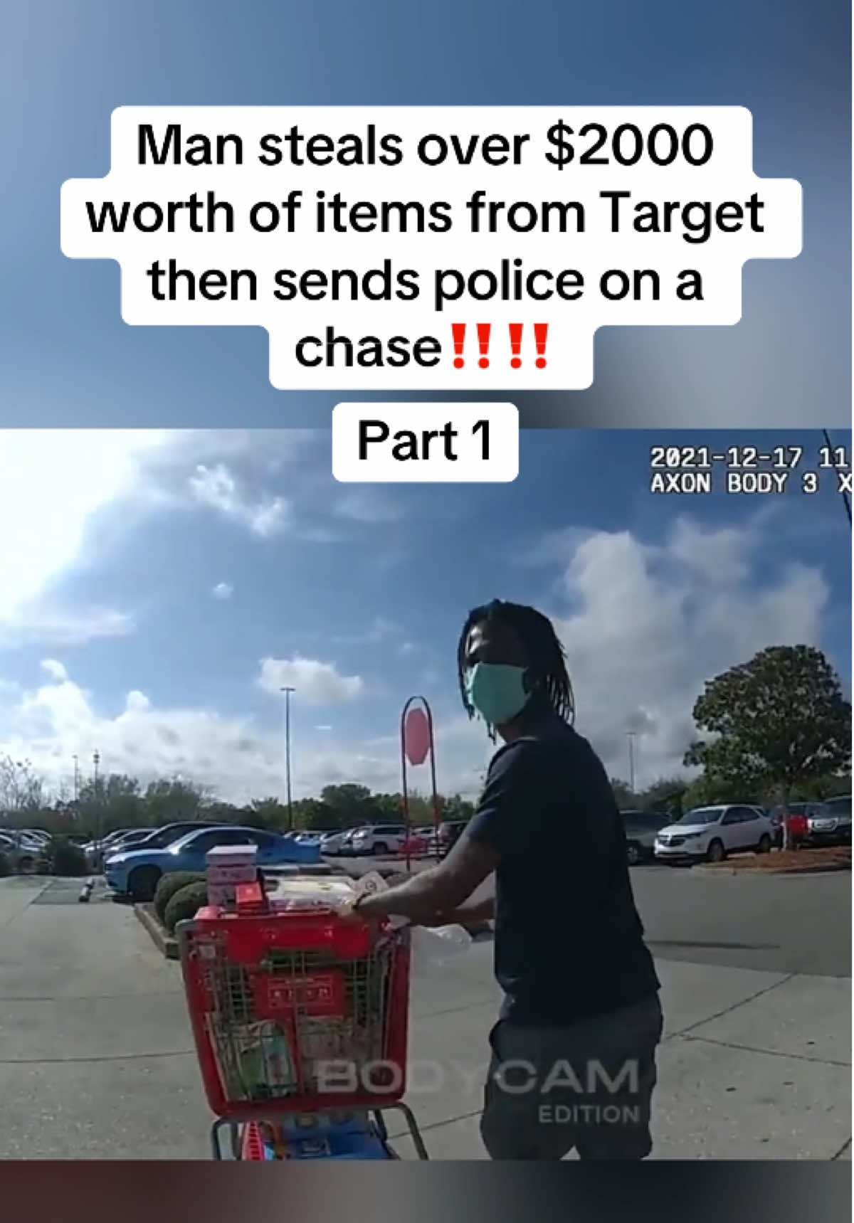 Man steals over $2000 worth of items from Target then sends police on a chase #viral #fyp #fypシ #trending #target 