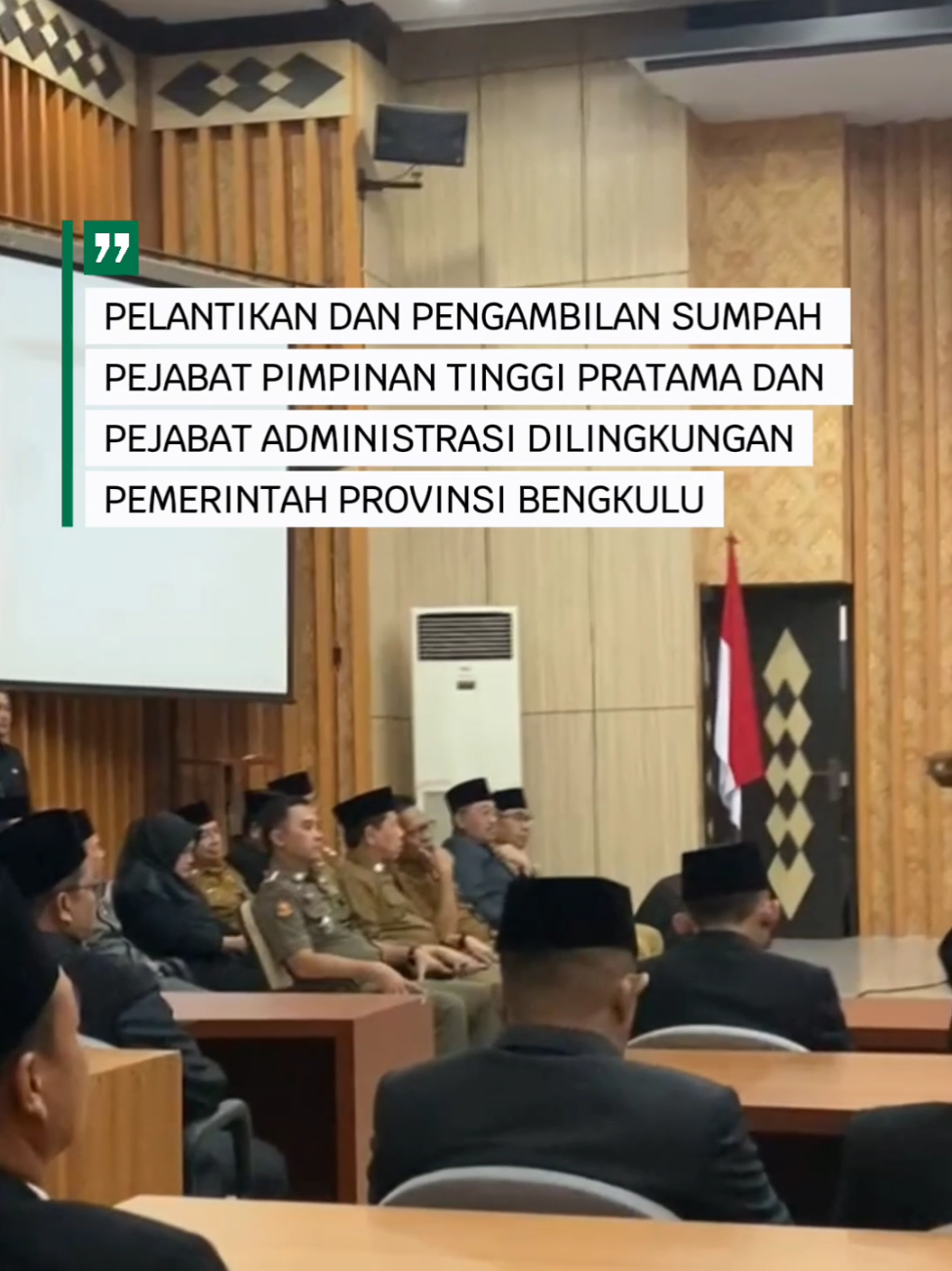 Pelantikan Dan Pengambilan Sumpah Pejabat Pimpinan Tinggi Pratama Dan Pejabat Administrasi Di Lingkungan Pemerintah Provinsi Bengkulu. #banturakyat #polpp #satpolppprovinsibengkulu 