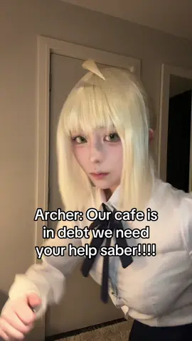 Nonchalant saber🥱 #cosplay #saber #artoriapendragon #fateseries #fyp 