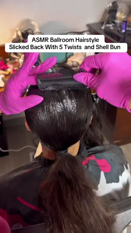 ASMR 🔊 Ballroom Hairstyle Tutorial How Do Y'all Like Her Hair Transformation !? Let Me Know In The Comments❤️‍🔥 #creatorsearchinsights #asmr #ballroomhair #hairtutorial #haircare 