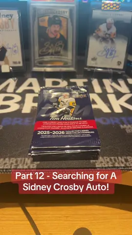 Part 12 searching for a Sidney Crosby auto if you know of anybody selling redemption, let me know. I would be happy to buy 10 packs today. No auto see you tomorrow.#fyp #hockeytiktoks #hockeycards #upperdeckhockey #autographedcard @Tim Hortons 