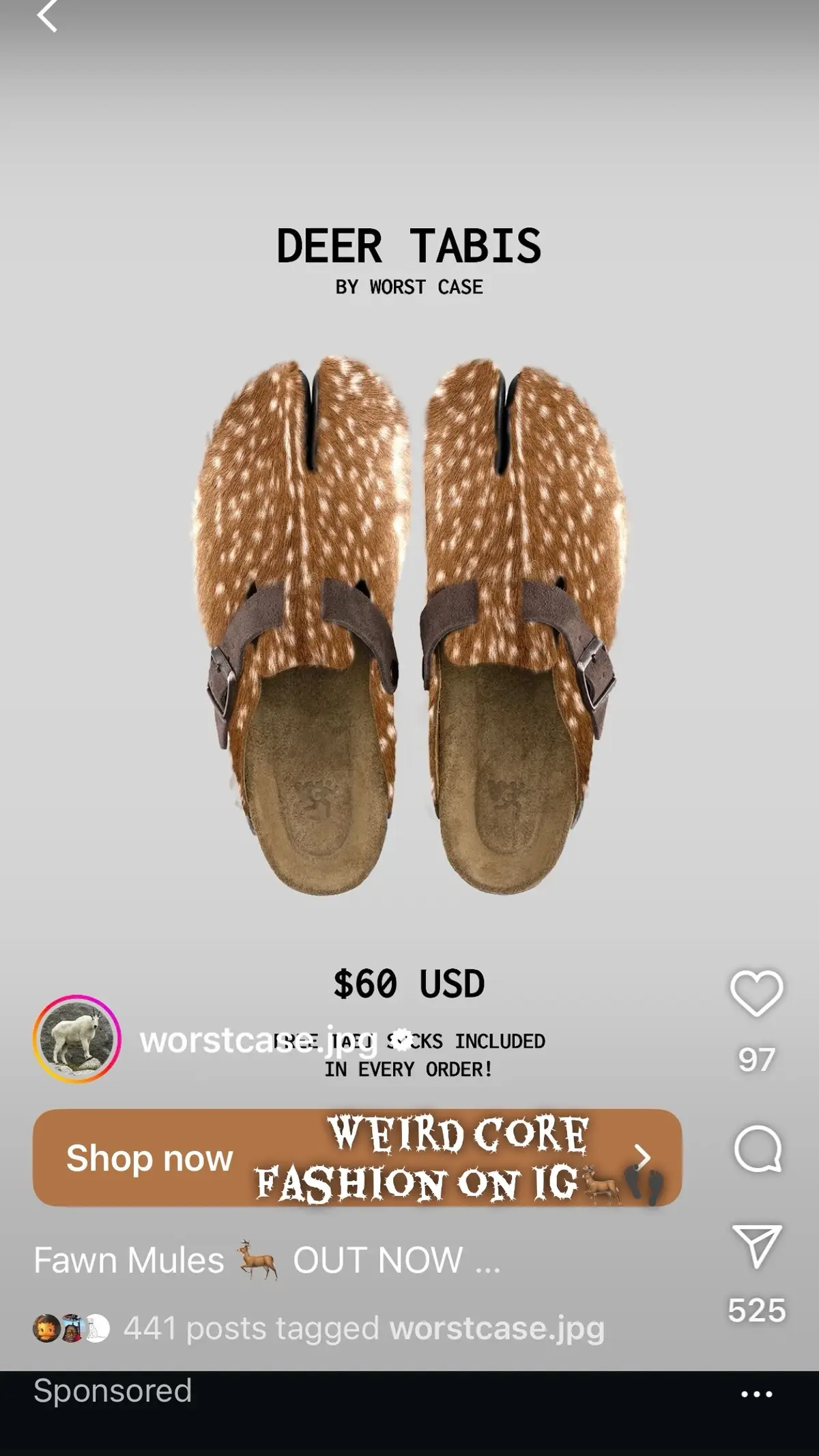 Either my ad blockers failed or the meta algorithm knows I’d rock deer hooves in public 🤷🏻‍♂️😂#meta #algorithm #weirdcore #deerhooves #walkamileintheselouboutins 