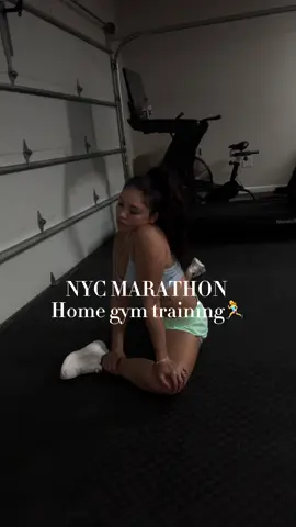 5 miles closer to NYC🗽 🏃‍♀️🪽| #marathontraining #runnertok #nycmarathon #womenworkout #homegym 