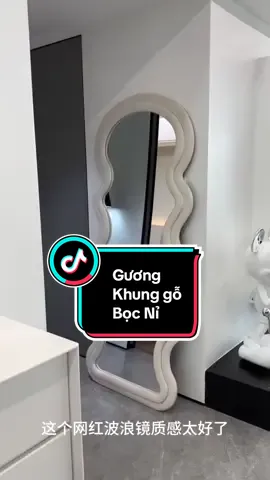 Gương khung gỗ bọc Nỉ, sang đẹp #gương #gươngsoi #guongdecor 