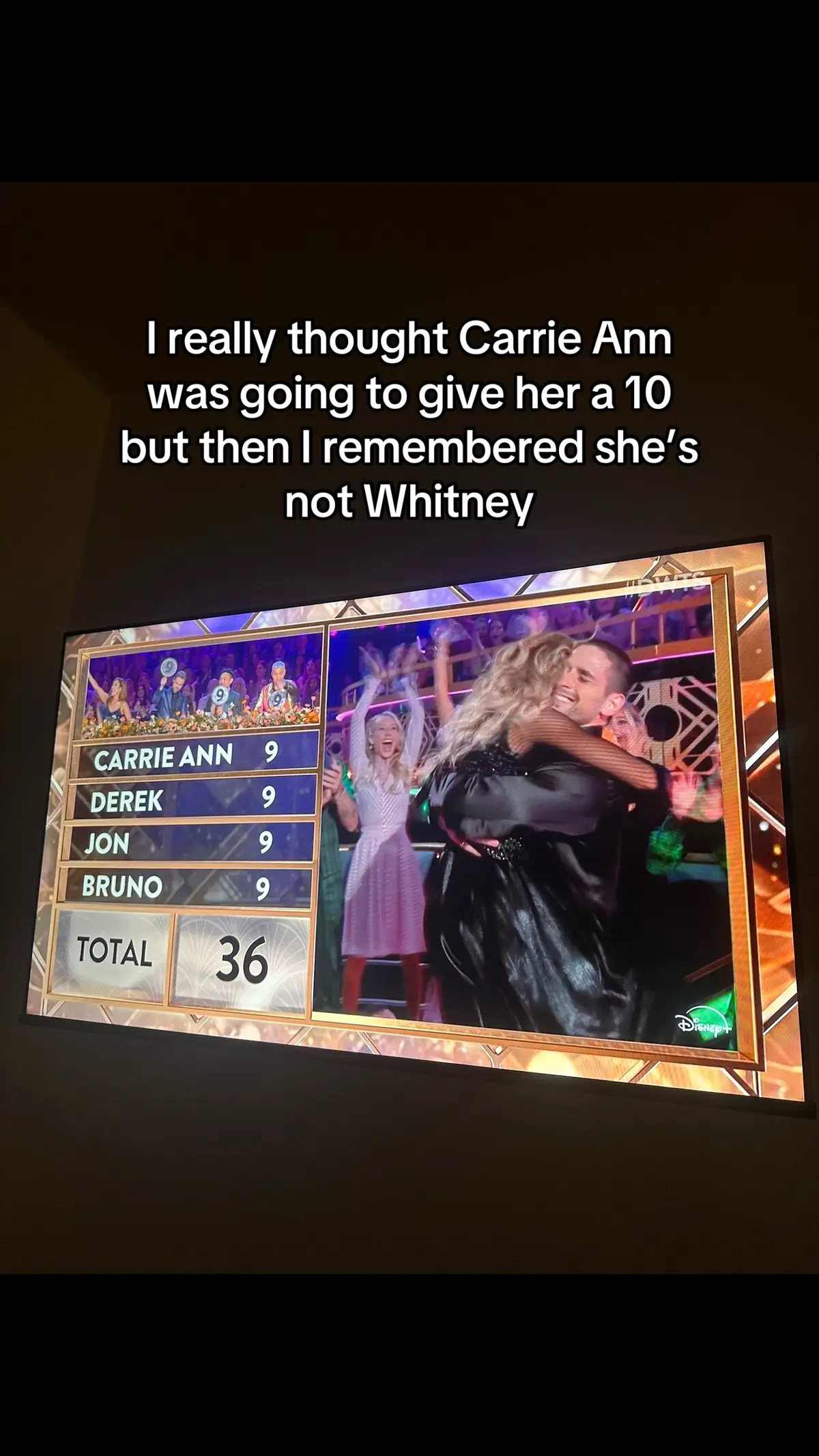 so proud of her though -what are thoughts  #dwts #elaine #alan #wickednight 