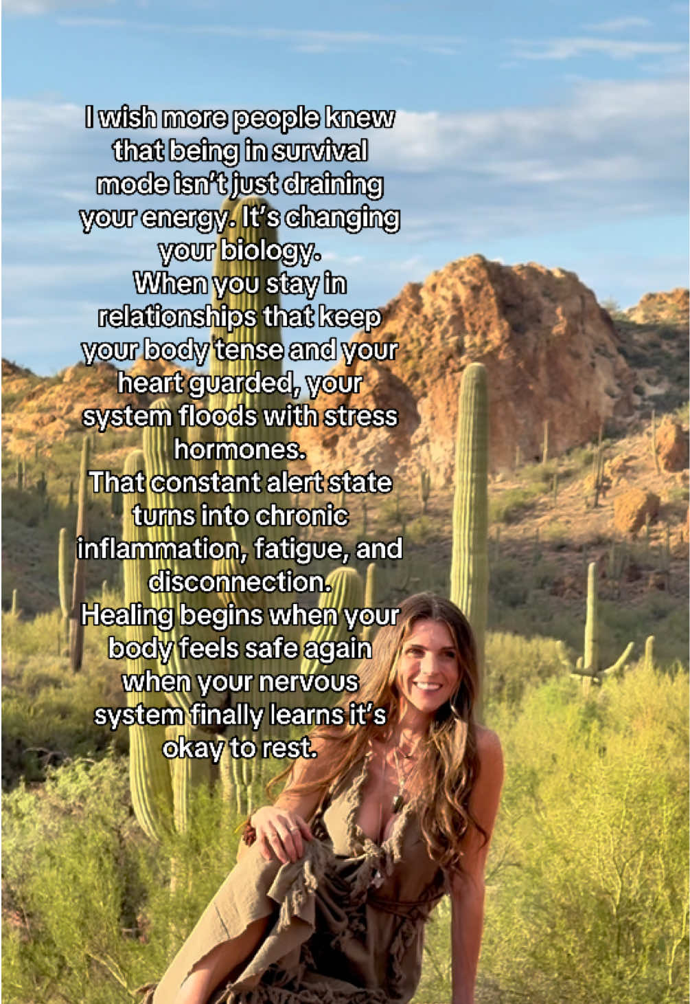 Your body remembers what survival felt like, but it’s learning that peace is safe now. Healing starts when your system feels calm enough to rest. #HealingJourney #nervoussystemhealing #traumahealing #fyp #fypシ 