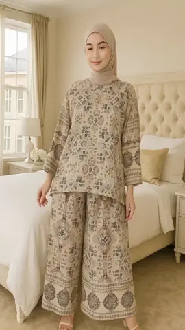 Baju Setelan Wanita One Set Bahan Rayon Tebal Adem Motif Batik Kekinian Ukuran Panjang Harga Murah Tapi Mewah #bajusetelanwanita #onesetwanita #setelanmurah 