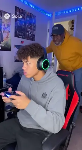 kid playing his game the granddad says boy get off  the game and mow that damn lawn and the kid says shut the fuck up and get out my room i’m tryna clutch up and make me some chicken stars while you at it