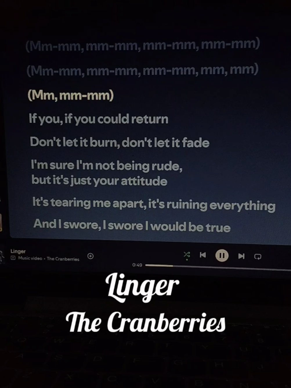 Membalas @ikiiiiiiiii13 #linger #thecranberries #lirikmusik #masukberanda #fyp 