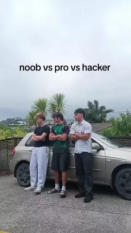 noob vs pro vs hacker 🥀 #fyp #foryoupage #tuff #funny #🥀 