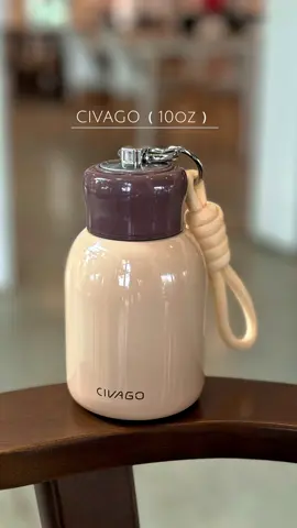 CIVAGO 10oz เก็บร้อนเก็บเย็นแน่นสนิท ฝาเกลียวไม่รั่ว พกสะดวกทุกที่” #CIVAGO #ขวดน้ำสุญญากาศ #ThermoBottle #VacuumInsulated #civagoxmcกุ้งนาง 