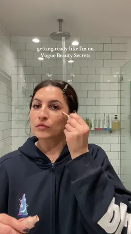 my version of vogue beauty secrets ❤️ some of my fav makeup of the year!!!  the whole @Point of View Beauty skin prep @Maybelline NY lumi matte foundation @ONE SIZE BEAUTY base thinner @Patrick Ta Beauty foundation brush @Too Faced contour stick  @Fenty Beauty hydrating concealer  @Huda Beauty liquid blush cotton candy  @Charlotte Tilbury pressed powder  Huda beauty loose setting powder in cherry blossom  @NARS Cosmetics pure luxury face palette @Rare Beauty matte bouncy blush in hope  @Kaleidos Makeup solar sailor highlighter @maccosmetics fix + spray  @makeupbymario neutrals eyeshadow palette Charlotte Tilbury lip liner in love trap fenty beauty lip gloss in hot chocolit  