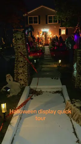 Quick tour of the Halloween display after the Nor’easter and more heavy winds tore everything down. Going live on Friday. #halloween #decorationsfor Halloween #scary#hauntedhouse #trickortreat 