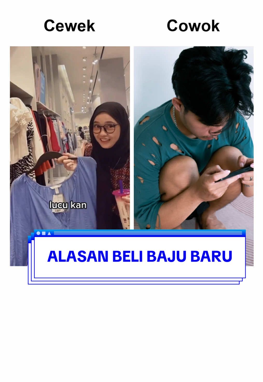 Alasan cowo & cewe beli baju baru 😏 #mybasicindonesia #kaosmurah #bajupria #fyp #kontenlucu 
