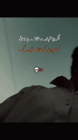 تو ہم دنیا کے خلاف ملیں گے ۔💀🚩 #fyyyyyyyyyyyyyyyy #poetrylines #attitudestatus #viralvideotiktok #jwandparast_mr__umair__786 