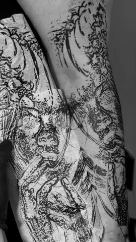 Work in progress by @dxmon.ttt for @🧿Audra Long🧿  To book a tattoo with Braige, send him a direct message 