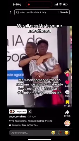 You can just tell she’s annoyed 😭 #funny #fyp #unbothered #annoyed #trending 