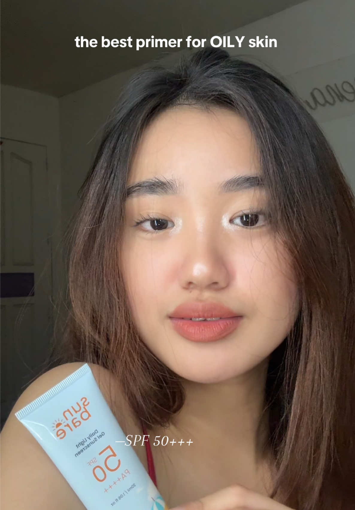 the best primer + sunscreen for oily skin ☀️🧴 @Sunbare Philippines  #sunbareph #sunbaregelsunscreen #primer #sunscreen #oilyskin 