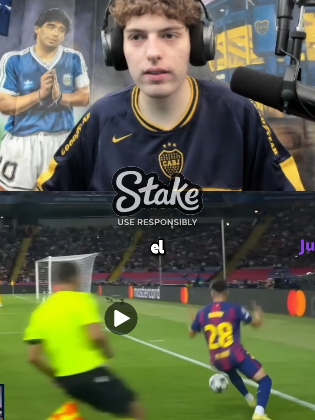 La reaccion de Davo a la elastica de Roony y gol de Fermin 😱🔥☠️ #davoxeneize #championsleague #barcelona #reaccion #fermin
