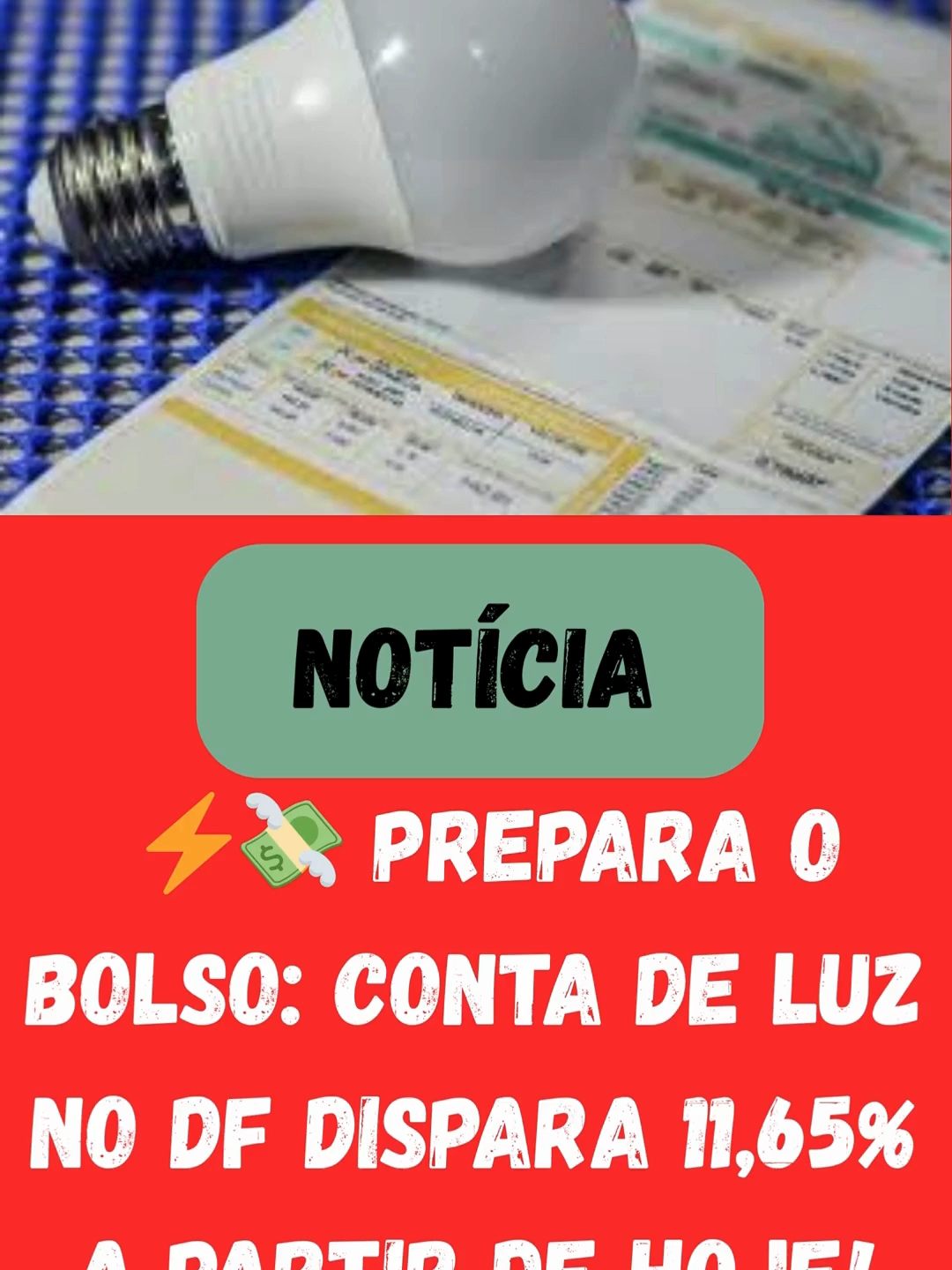 ⚡💸 PREPARA O BOLSO Conta de Luz no DF Dispara 11,65% a Partir de HOJE!     Atenção, DF! 🚨 A conta de luz vai ficar 11,65% mais cara a partir de amanhã (22/10). O reajuste da Neoenergia vai impactar 1,2 milhão de unidades consumidoras. A culpa? Encargos setoriais e inflação. Hora de economizar energia e apertar o cinto! ⚡💸😢 #ContaDeLuz #ReajusteDF #EnergiaElétrica #BolsoDoido #NoticiasDF