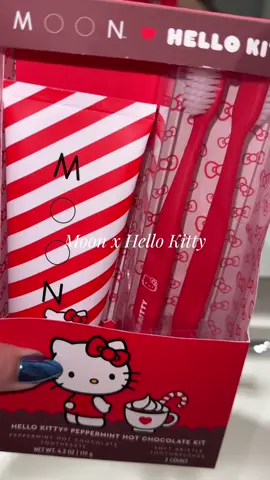 gifted by Moon Oral Beauty  The best collab ever❤️❤️ This toothpaste taste like peppermint hot chocolate ☕️✨ @Moon Oral Beauty @hellokitty #moonxhellokitty