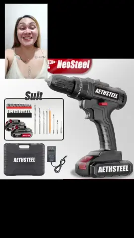 Cordless impact drill 188VF heavy duty electric screwdriver with 32pcs drill bit. grabe ang ganda nito kaya order na. #impactdrill #cordlessdrill #drill #electricscrewdriver #fyp 