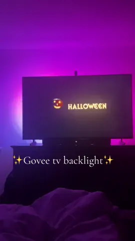 Just in time for Halloween 🎃👻 this @Govee tv backlight is the perfect movie experience #govee #tvbacklight #hometheater #halloween #christmasgiftideas 