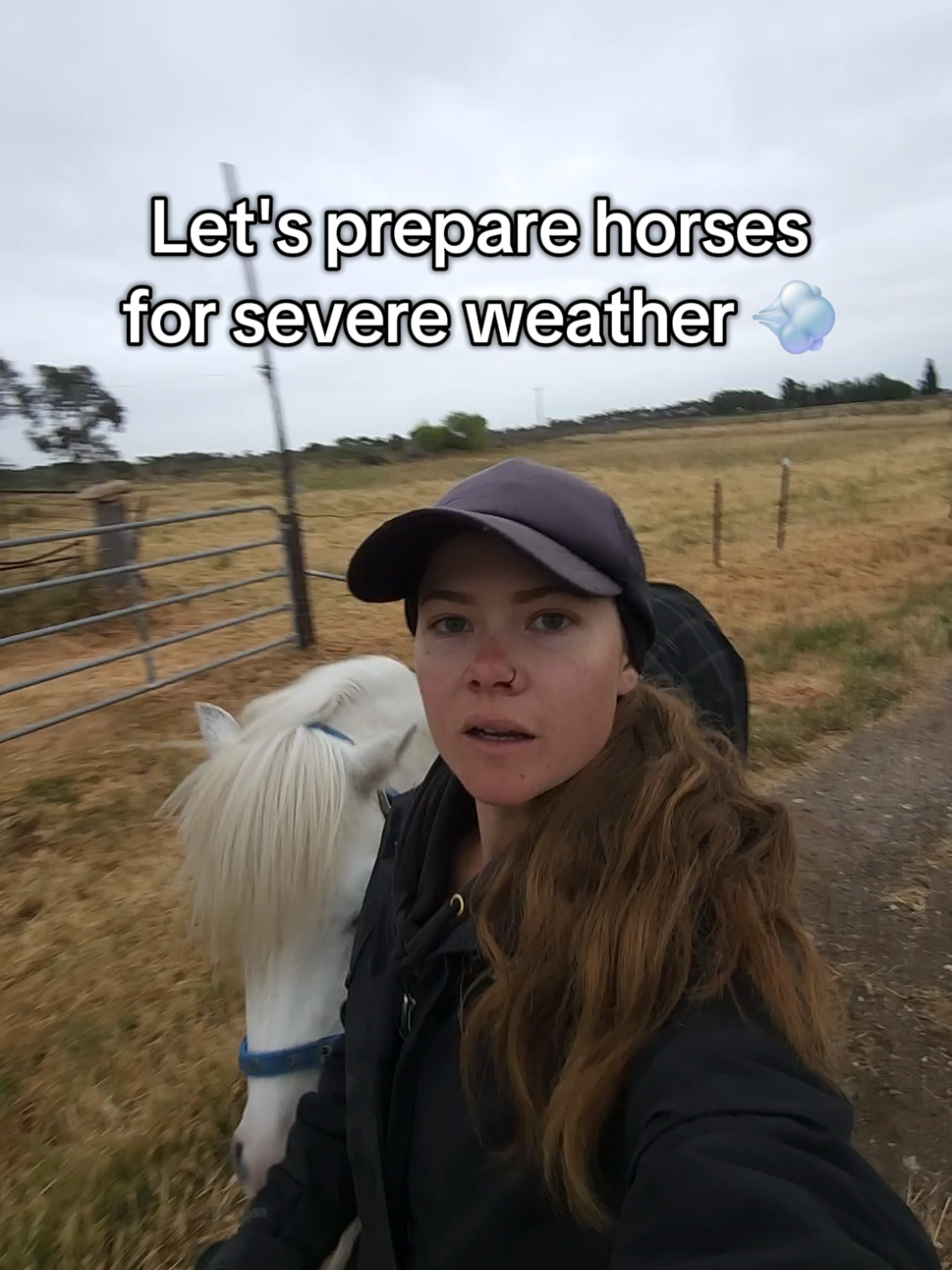 come with my to lock down and prepare my horse property for a severe, potentially catastrophic storm event 😵‍💫💨 #equestrian #horsegirl #horse #horsetrainer 