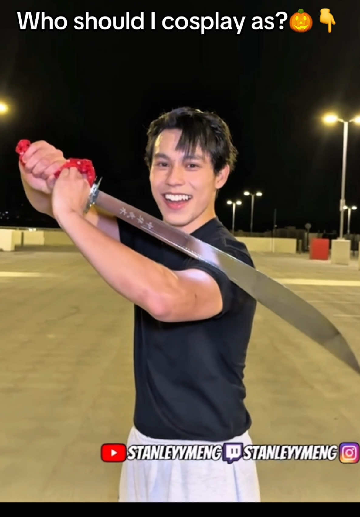 WHO MAINS A SWORD?😭👇(Live on Twitch: Stanleyymeng) - #stanleyymeng #cosplay #halloween #toji #twitch
