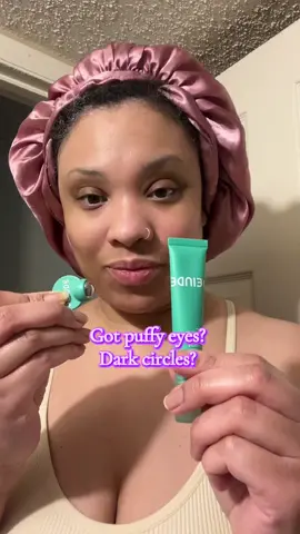 This eye cream helps depuff and has a nice roller ball #fyp #eyecream #deindeeyecream #tiktokshopcreatorpicks #linesmoothingeyecream 