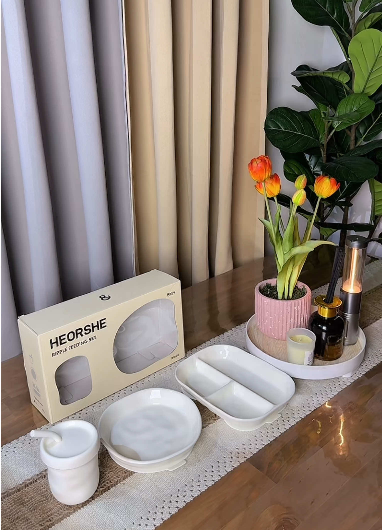 sigurong matutuwa ang mga anak nyo sa bago nilang feeding set👶🏻🤍 #heorshe #heorshefeedingset #feedingset #silicone #babyfeedingset 