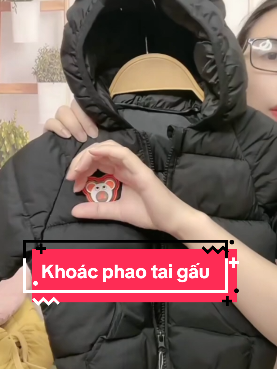 Áo khoác phao tai gấu 3 lớp dày dặn, nhẹ, ấm cho bé #aokhoacphao #aokhoacphaochobe 